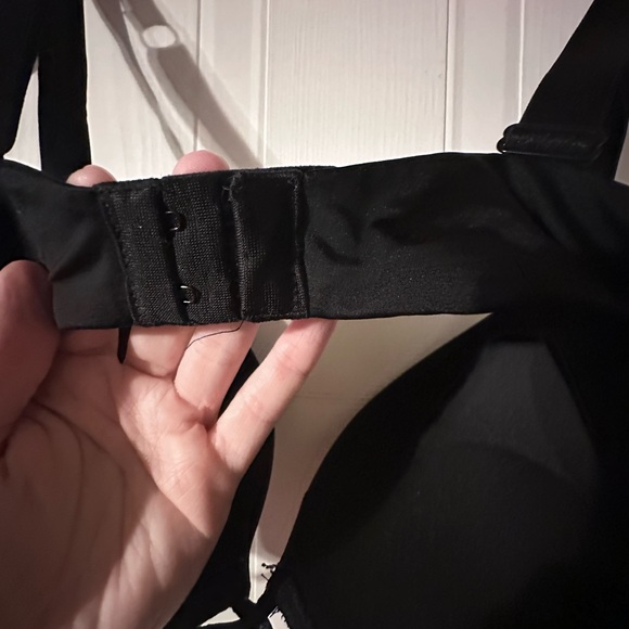 Victoria's Secret Black Satin Bra with Embellished Straps - Picture 5 of 6